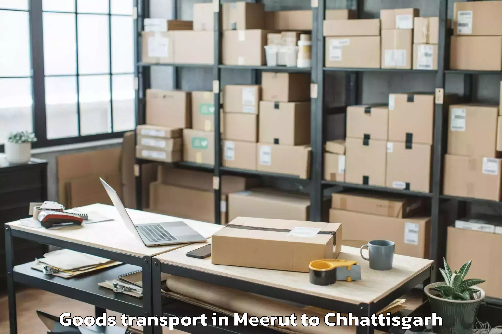 Hassle-Free Meerut to Chhuikhadan Goods Transport